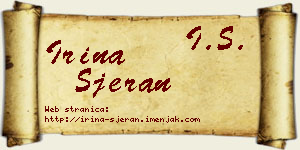 Irina Sjeran vizit kartica